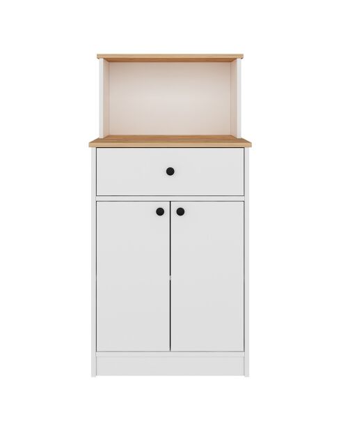 Meuble de rangement Mocha blanc/pin atlantique - 64x129x45 cm