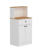 Meuble de rangement Mocha blanc/pin atlantique - 64x129x45 cm