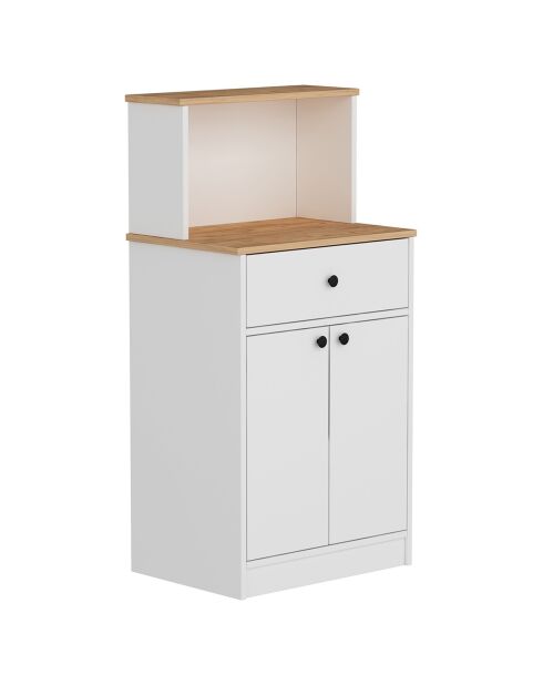 Meuble de rangement Mocha blanc/pin atlantique - 64x129x45 cm