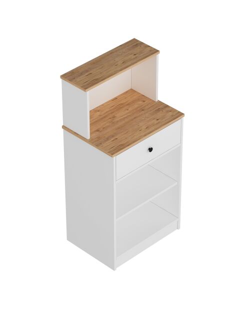 Meuble de rangement Mocha blanc/pin atlantique - 64x129x45 cm
