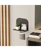Etagère murale Short noire - 28x23x12 cm