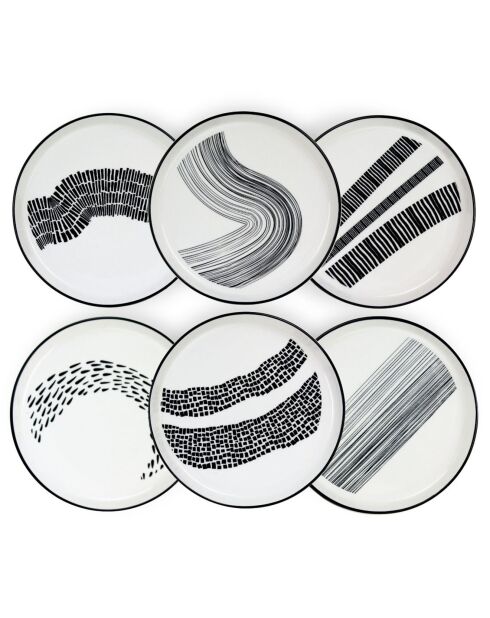 Set piatti e ciotole in porcellana nera Yucatan - 18 pezzi