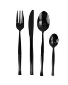 Service complet en Porcelaine  Yucatan noir  - 55 pièces