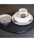Service complet en Porcelaine  Yucatan noir  - 55 pièces