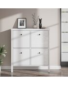 Meuble à chaussure FRN bois/blanc - 98x104x26 cm