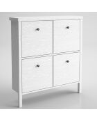 Meuble à chaussure FRN bois/blanc - 98x104x26 cm