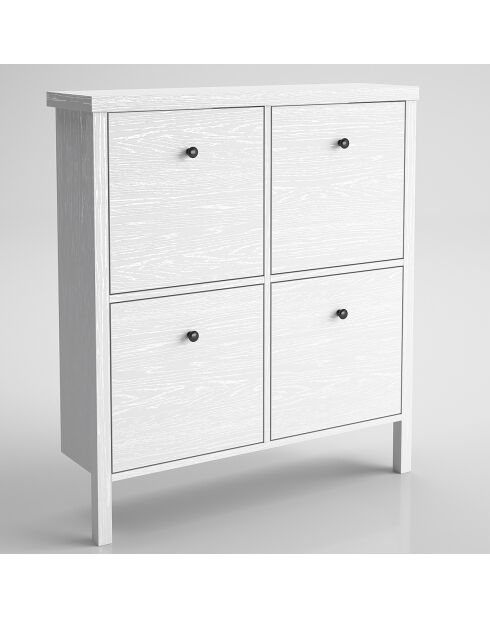 Meuble à chaussure FRN bois/blanc - 98x104x26 cm