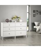 Commode FRN bois/blanc - 154x92x40 cm