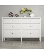 Commode FRN bois/blanc - 154x92x40 cm
