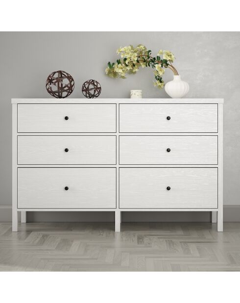 Commode FRN bois/blanc - 154x92x40 cm