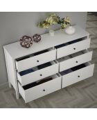Commode FRN bois/blanc - 154x92x40 cm