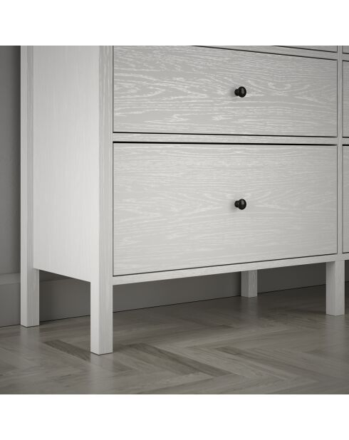 Commode FRN bois/blanc - 154x92x40 cm