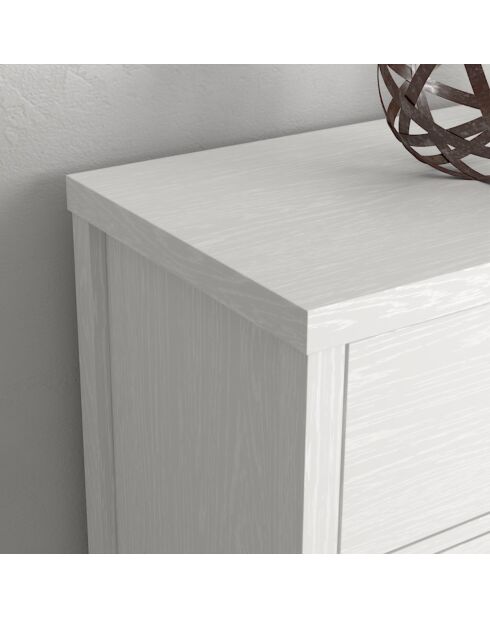 Commode FRN bois/blanc - 154x92x40 cm