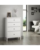 Commode FRN bois/blanc - 77x112x40 cm