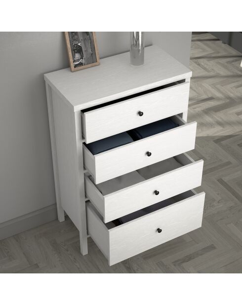 Commode FRN bois/blanc - 77x112x40 cm