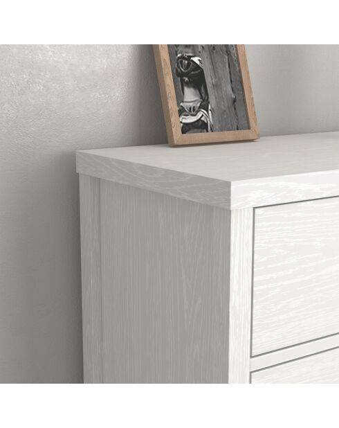 Commode FRN bois/blanc - 77x112x40 cm