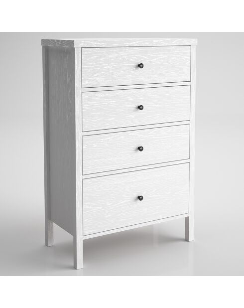 Commode FRN bois/blanc - 77x112x40 cm