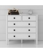 Commode FRN bois/blanc - 90x85x40 cm