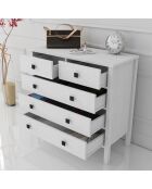 Commode FRN bois/blanc - 90x85x40 cm