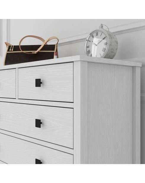 Commode FRN bois/blanc - 90x85x40 cm