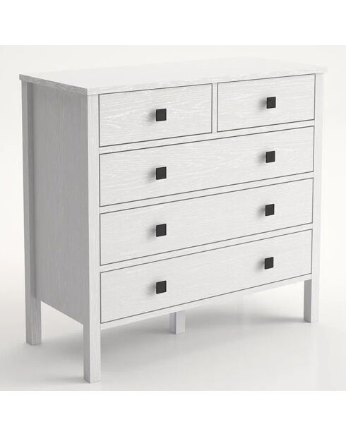 Commode FRN bois/blanc - 90x85x40 cm