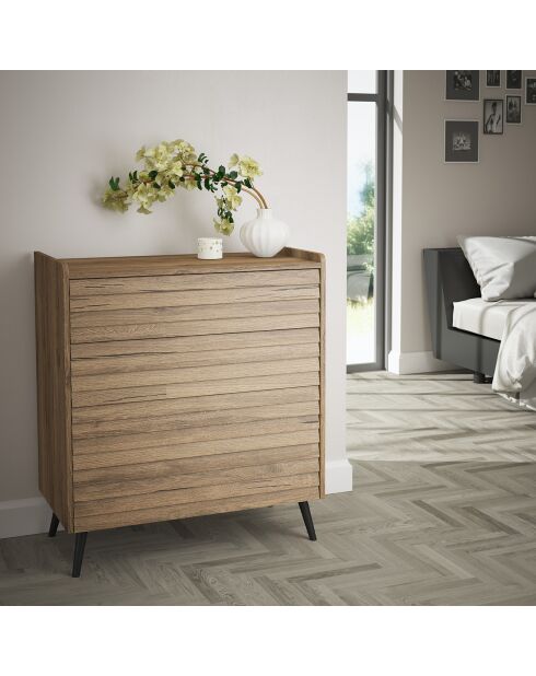 Commode FRN noyer - 90x96x45 cm