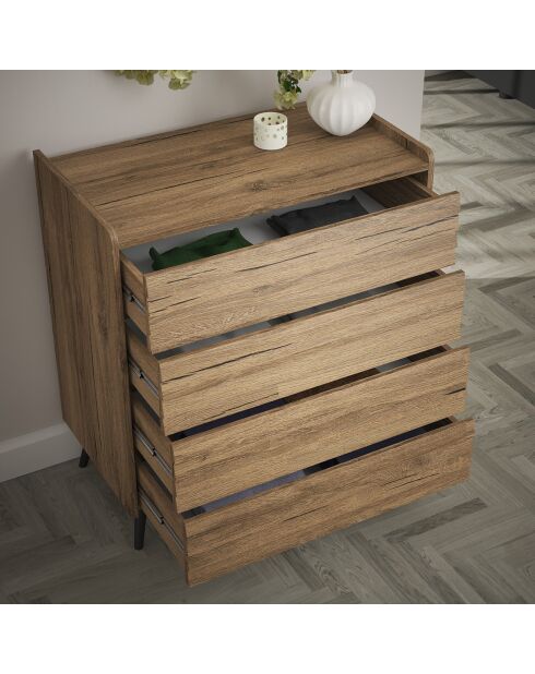 Commode FRN noyer - 90x96x45 cm