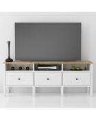 Meuble TV FRN bois/blanc - 150x57x35 cm
