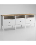 Meuble TV FRN bois/blanc - 150x57x35 cm