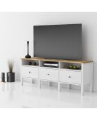 Meuble TV FRN bois/blanc - 150x57x35 cm