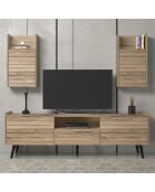 Meuble TV FRN noyer - 180x55x40 cm