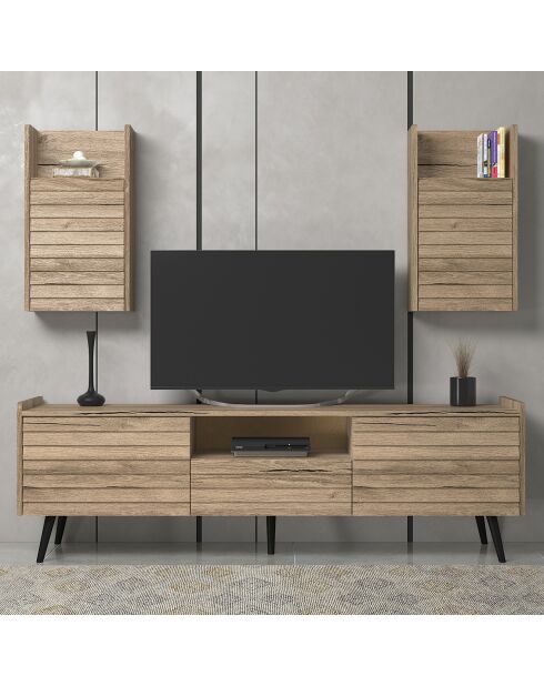 Meuble TV FRN noyer - 180x55x40 cm