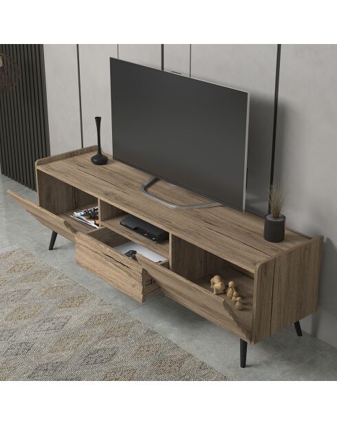 Meuble TV FRN noyer - 180x55x40 cm