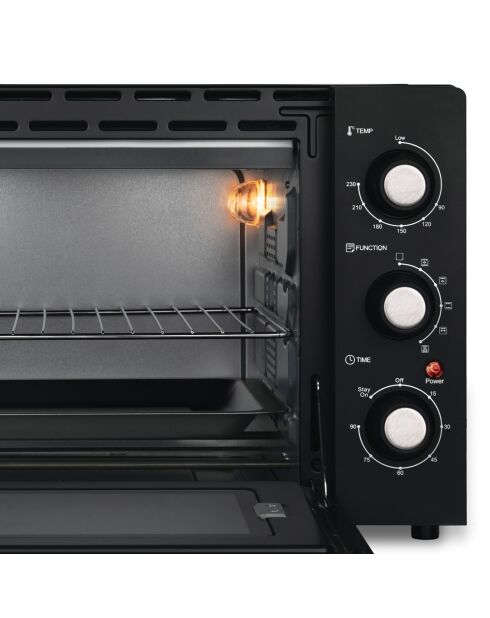 Elektroofen, 42 l, grau/schwarz, 2000 W