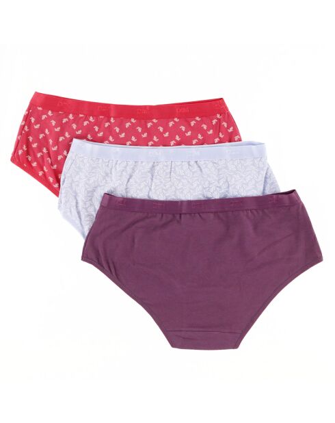 3 Shorties Les Pockets rose/mauve/bleu