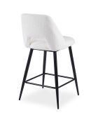 2 barstoelen Ecuador metaal en crème Bouclette - 44x54x92,5 cm