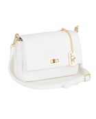 Bandolera Matalia de piel blanca - 22x17x9 cm