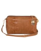 Luigina Schultertasche aus cognacfarbenem Leder - 25x16x7 cm