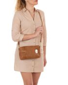 Luigina Schultertasche aus cognacfarbenem Leder - 25x16x7 cm