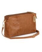 Luigina Schultertasche aus cognacfarbenem Leder - 25x16x7 cm