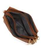 Luigina Schultertasche aus cognacfarbenem Leder - 25x16x7 cm