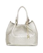 Schultertasche Eloisa aus Platinleder - 38x28x16 cm