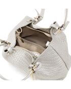 Schultertasche Eloisa aus Platinleder - 38x28x16 cm