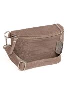 Taupe Azzurra leren heuptasje - 21x13x6 cm