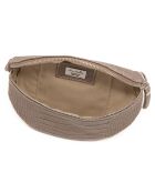 Taupe Azzurra leren heuptasje - 21x13x6 cm