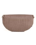 Taupe Azzurra leren heuptasje - 21x13x6 cm