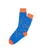 Chaussettes bleu/orange