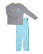 Pyjama en Coton Bio atlantic gris/bleu