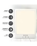 Miroir lumineux blanc - 17.8x24.9x0.1 cm