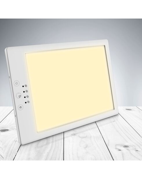 Miroir lumineux blanc - 17.8x24.9x0.1 cm
